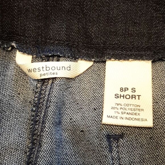 Westbound 8P Short Dark Denim Pull On Jeans - Picture 3 of 9